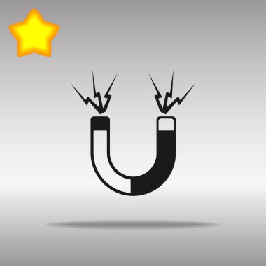 mıknatıs siyah kutsal kişilerin resmi düğme logo simge 