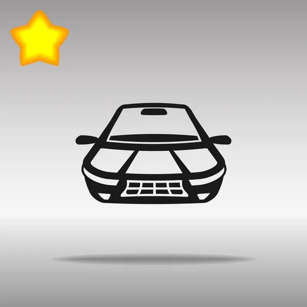 Autó fekete ikon gomb logo szimbólum — Stock Vector
