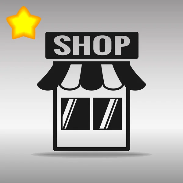 Shop store black Icon button logo symbol — Stock Vector