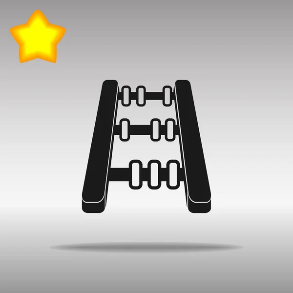 Abacus negro icono botón logotipo símbolo — Vector de stock