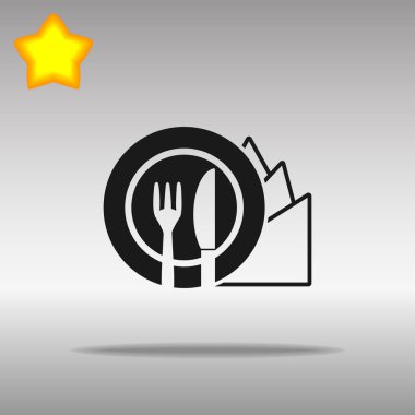 Diyet siyah kutsal kişilerin resmi düğme logo simge 