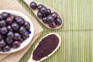 ruits ve acai (Euterpe oleracea Amazon dan kaynaklanan toz)