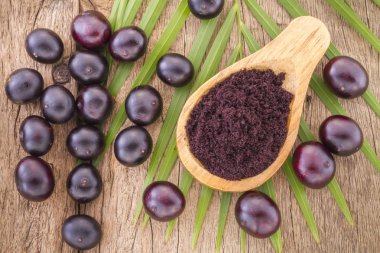Meyve ve acai (Euterpe oleracea Amazon dan kaynaklanan toz)