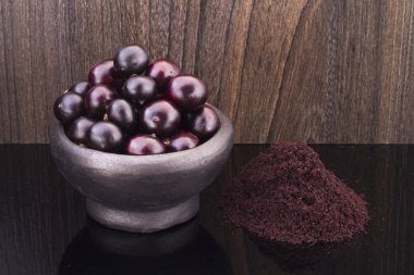Meyve ve acai (Euterpe oleracea Amazon dan kaynaklanan toz)