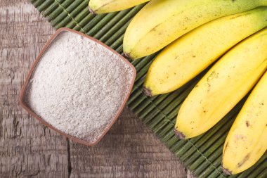 Un ve muz meyve ahşap tablo