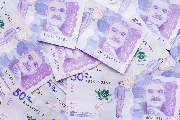 50.000 Kolumbiai peso jegyzetek — Stock Fotó