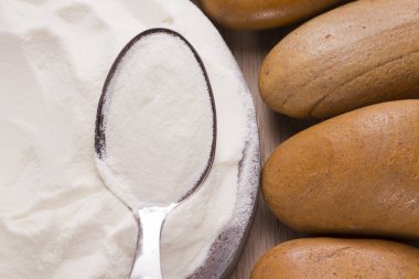 Tahta masadaki hidrolize kolajen proteini.