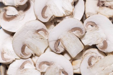 yığın dilimlenmiş mantar, yakın
