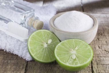 Pişirme soda ve limon ahşap tablo