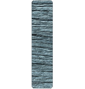 Alfabe I harfi, mavi ahşap desenli.