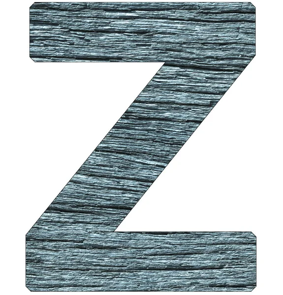 Litera Alfabetu Teksturą Drewna Kolorze Niebieskim — Zdjęcie stockowe