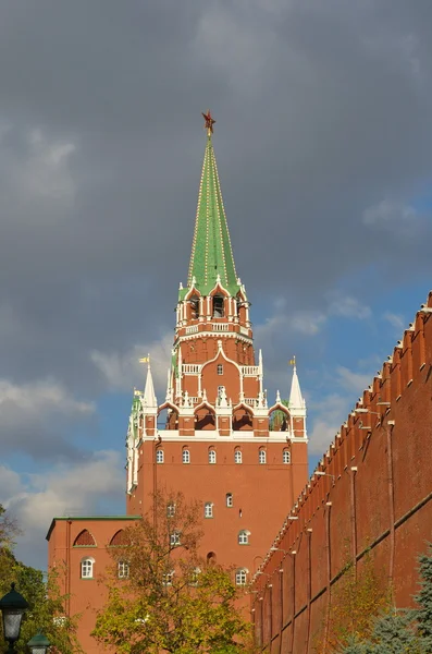 Троїцька Надбрамна башта з Московський кремль, Москва, Росія — стокове фото