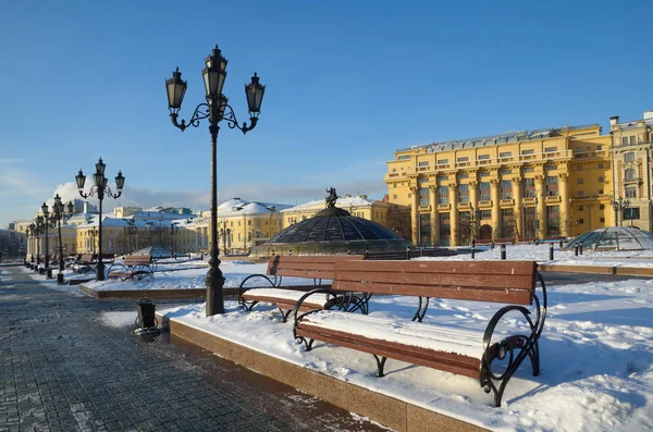 Winter view of the Manege square — Stock Photo, Image