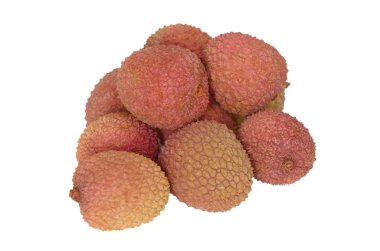 Beyaz arkaplanda lychee