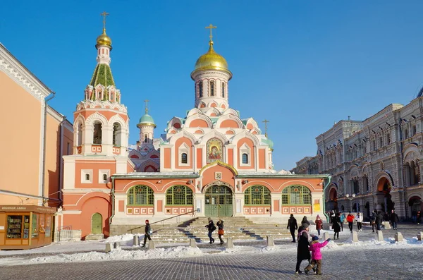 Казанский храм на Красной площади, Москва, Россия — стоковое фото