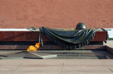 Eternal flame, Kremlin duvarları, Moskova, Rusya Federasyonu