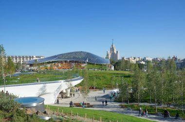 Doğal Peyzaj Park Zaryadye şehir Moskova, Rusya Federasyonu