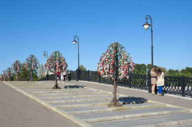 Ağaç aşk, yaralılar Köprüsü, Moskova, Rusya