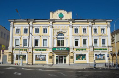 Prechistenka Street, Moskova, Rusya XVIII yüzyılın eski ev 