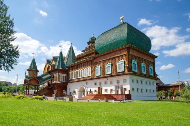 Moskova, Rusya - 9 Ağustos 2017: Palace, Çar Alexei Mikhailovich Kolomenskoye içinde