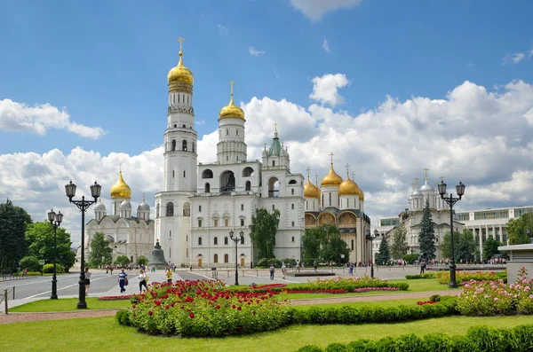 Moscou Russie Juillet 2017 Ensemble Architectural Des Cathédrales Kremlin Moscou — Photo