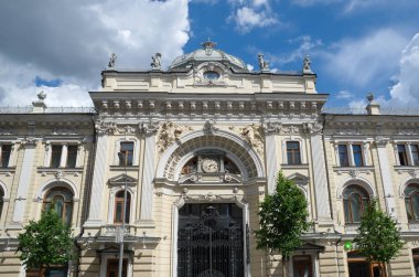 Moskova, Rusya - 20 Temmuz 2017: Bina Sandunovsky banyoları, Neglinnaya street, 14