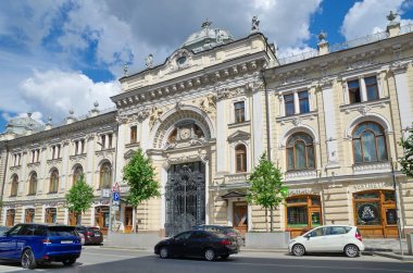 Moskova, Rusya - 20 Temmuz 2017: Bina Sandunovsky banyoları, Neglinnaya street, 14