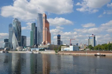 Moskova, Rusya - 10 Ağustos 2017: Moskova Uluslararası İş Merkezi 