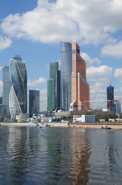 Moskova, Rusya - 10 Ağustos 2017: Moskova Uluslararası İş Merkezi 