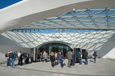 Moskova, Rusya - 22 Eylül 2017: Media Center'da Peyzaj Park 