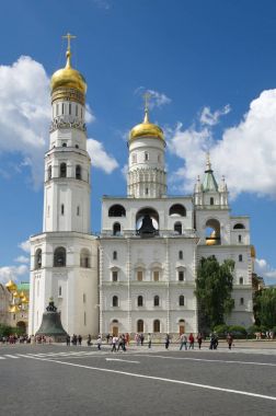 Moskova, Rusya-11 Temmuz 2017: Moskova Kremlin 'in İvanovskaya meydanındaki 