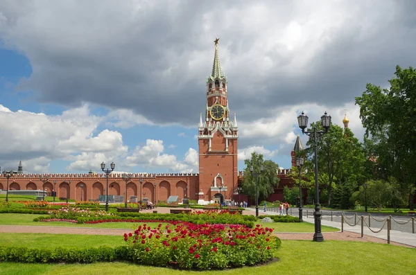 Спасская Башня Московском Кремле — стоковое фото