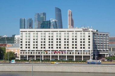 Moscow, Rusya Federasyonu - 12 Eylül 2017: Ofis ve otel kompleksi 