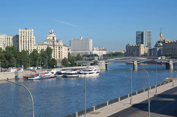 Moskva Rusko Září 2017 Pohled Borodinskiy Most Berezhkovskaya Rostovskaja Náspy — Stock fotografie