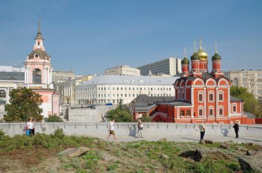 Moscow, Rusya Federasyonu - 12 Eylül 2017: Görünümünü Peyzaj Park Tanrı 