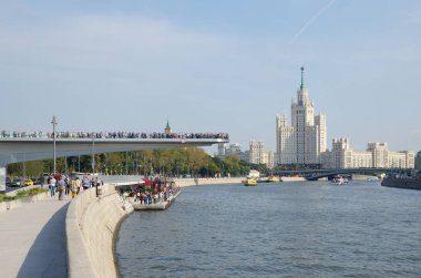 Moskova, Rusya - 12 Eylül 2017: Moskvoretskaya setin. 