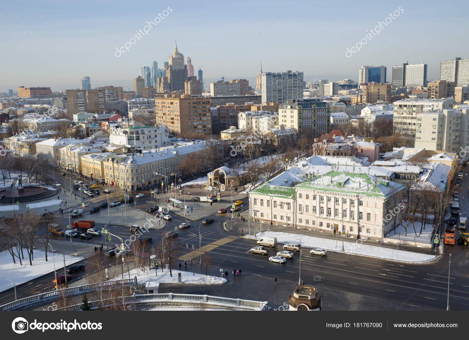 Moscow Russia January 2018 View Capital City Winter Observation Deck —  Stock Editorial Photo © koromelena.yandex.ru #181767090, image size:1600x1160
