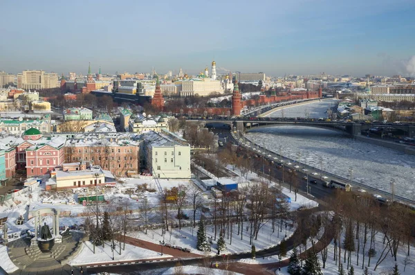 Moscú Rusia Enero 2018 Vista Invierno Del Kremlin Moscú Desde — Foto de Stock