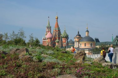 Moskova, Rusya - 12 Eylül 2017: Doğal Peyzaj Park 