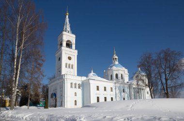Spaso-Blakhernai Manastırı. Kurtarıcı Katedrali. Rusya, Moscow region, Dmitrov bölgesi, Dedenevo