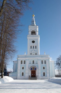 Spaso-Blakhernai Manastırı. Kurtarıcı Katedrali. Rusya, Moscow region, Dmitrov bölgesi, Dedenevo
