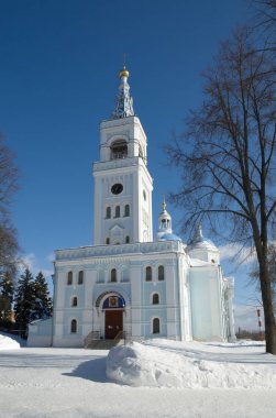 Spaso-Blakhernai Manastırı. Kurtarıcı Katedrali. Rusya, Moscow region, Dmitrov bölgesi, Dedenevo