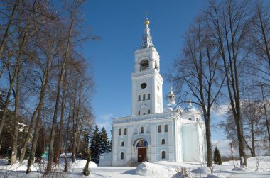 Spaso-Blakhernai Manastırı. Kurtarıcı Katedrali. Rusya, Moscow region, Dmitrov bölgesi, Dedenevo