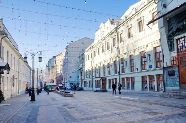 Moscou Russie Janvier 2018 Kamergersky Lane Moscou Pendant Les Vacances — Photo
