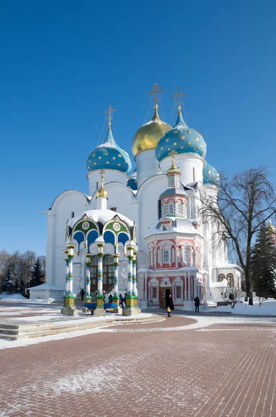 Sergiev Posad Región Moscú Rusia Febrero 2018 Santa Trinidad Sergius — Foto de Stock