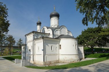 Moskova, Rusya - 12 Eylül 2017: The Church Anne köşede doğal Peyzaj Park 