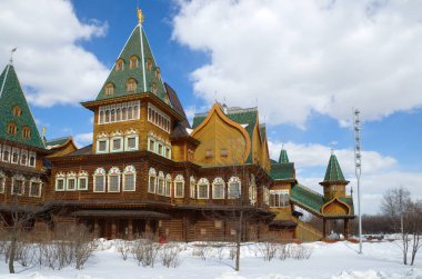 Kış görünümü, Palace, Çar Alexei Mikhailovich içinde Kolomenskoye, Moskova, Rusya Federasyonu  