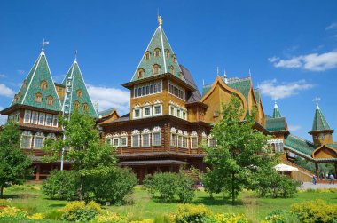 Sarayı, Çar Alexei Mikhailovich Kolomenskoye Park'ta bir gün güneşli yaz, Moskova, Rusya Federasyonu