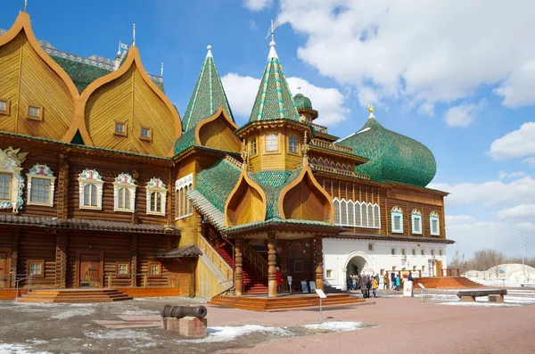 Moscou Rússia Março 2018 Palácio Madeira Czar Alexei Mikhailovich Kolomenskoye — Fotografia de Stock