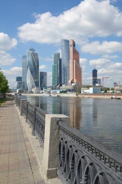 Moskova, Rusya - 10 Ağustos 2017: Taras Şevçenko setin. Moskova Uluslararası İş Merkezi (Mibc) 